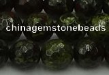 CDB315 15.5 inches 14mm faceted round dragon blood jasper beads