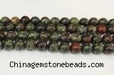 CDB344 15.5 inches 12mm round dragon blood jasper beads wholesale