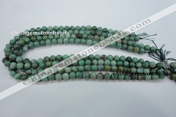 CDB41 15.5 inches 8mm round new dragon blood jasper beads