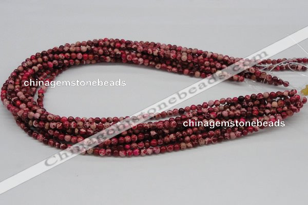 CDE01 15.5 inches 4mm round dyed sea sediment jasper beads