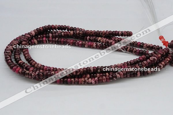 CDE06 15.5 inches 4*8mm rondelle dyed sea sediment jasper beads