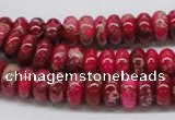 CDE07 15.5 inches 5*10mm rondelle dyed sea sediment jasper beads