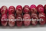 CDE08 15.5 inches 10*16mm rondelle dyed sea sediment jasper beads