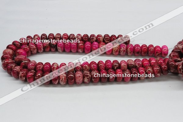 CDE08 15.5 inches 10*16mm rondelle dyed sea sediment jasper beads