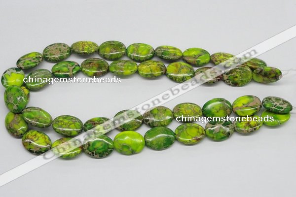 CDE100 15.5 inches 18*25mm oval dyed sea sediment jasper beads