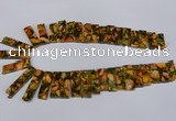 CDE1008 Top drilled 9*15mm - 10*45mm sticks sea sediment jasper beads