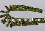 CDE1010 Top drilled 9*15mm - 10*45mm sticks sea sediment jasper beads