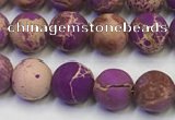 CDE1021 15.5 inches 6mm round matte sea sediment jasper beads