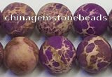 CDE1023 15.5 inches 10mm round matte sea sediment jasper beads