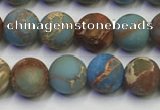 CDE1031 15.5 inches 6mm round matte sea sediment jasper beads