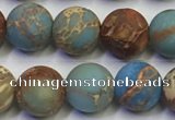 CDE1032 15.5 inches 8mm round matte sea sediment jasper beads