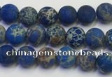 CDE1040 15.5 inches 4mm round matte sea sediment jasper beads