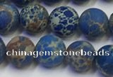 CDE1042 15.5 inches 8mm round matte sea sediment jasper beads