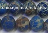 CDE1043 15.5 inches 10mm round matte sea sediment jasper beads