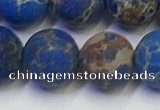 CDE1044 15.5 inches 12mm round matte sea sediment jasper beads