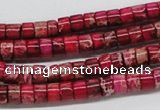 CDE11 15.5 inches 4*6mm cylinder dyed sea sediment jasper beads