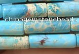 CDE1103 15.5 inches 4*13mm tube sea sediment jasper beads