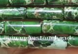 CDE1105 15.5 inches 4*13mm tube sea sediment jasper beads