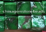 CDE1115 15.5 inches 8*8mm cube sea sediment jasper beads