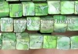 CDE1205 15.5 inches 4.5mm - 5mm cube sea sediment jasper beads