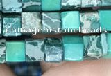 CDE1207 15.5 inches 4.5mm - 5mm cube sea sediment jasper beads