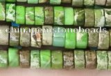 CDE1226 15.5 inches 2.5*4mm heishi sea sediment jasper beads