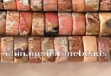 CDE1230 15.5 inches 3*6mm heishi sea sediment jasper beads