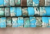 CDE1233 15.5 inches 3*6mm heishi sea sediment jasper beads