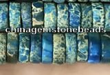 CDE1241 15.5 inches 3*8mm heishi sea sediment jasper beads