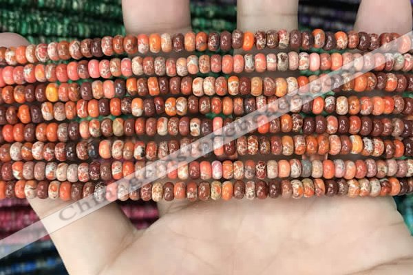 CDE1251 15.5 inches 2.5*4mm rondelle sea sediment jasper beads