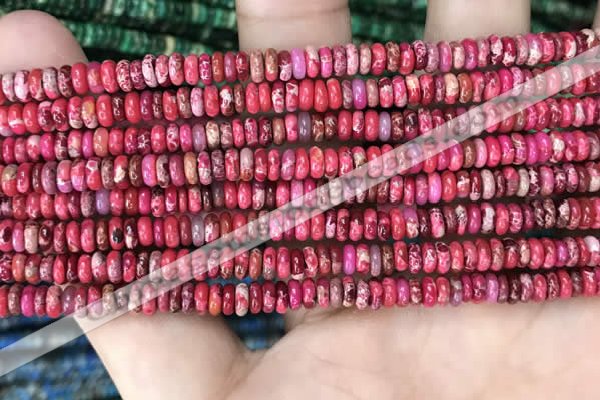 CDE1253 15.5 inches 2.5*4mm rondelle sea sediment jasper beads