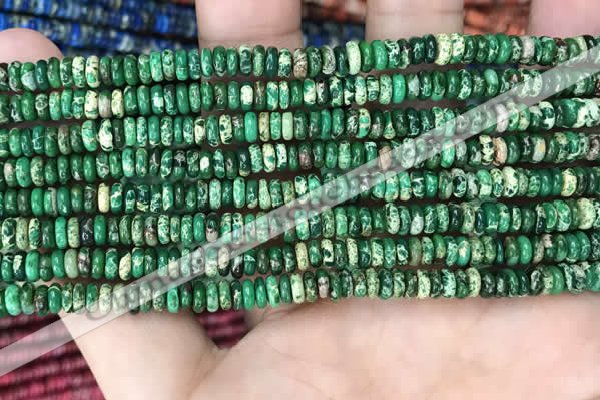 CDE1259 15.5 inches 2*4mm rondelle sea sediment jasper beads