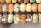 CDE1260 15.5 inches 4*6mm rondelle sea sediment jasper beads