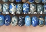 CDE1266 15.5 inches 4*6mm rondelle sea sediment jasper beads