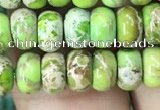 CDE1268 15.5 inches 4*6mm rondelle sea sediment jasper beads