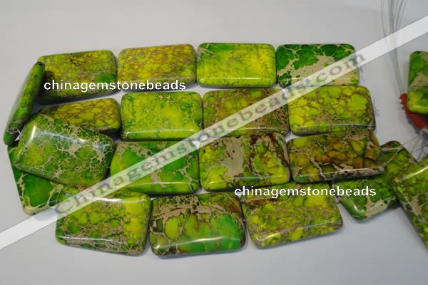 CDE130 15.5 inches 30*45mm rectangle dyed sea sediment jasper beads