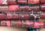 CDE1301 15.5 inches 4*6mm tube sea sediment jasper beads