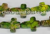 CDE131 15.5 inches 15*20mm cross dyed sea sediment jasper beads