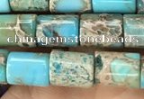 CDE1321 15.5 inches 6*8mm tube sea sediment jasper beads