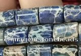 CDE1322 15.5 inches 6*8mm tube sea sediment jasper beads