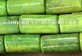 CDE1332 15.5 inches 6*12mm tube sea sediment jasper beads