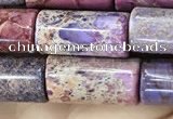 CDE1351 15.5 inches 8*16mm tube sea sediment jasper beads