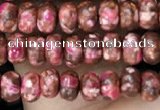 CDE1358 15.5 inches 2.5*4mm rondelle synthetic sea sediment jasper beads