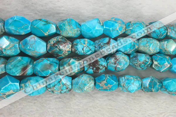 CDE1361 15.5 inches 15*20mm faceted nuggets sediment jasper beads