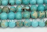 CDE1366 15.5 inches 4mm round sea sediment jasper beads wholesale