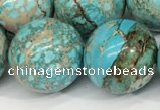 CDE1374 15.5 inches 20mm round sea sediment jasper beads wholesale