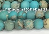 CDE1376 15.5 inches 4mm round matte sea sediment jasper beads