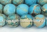 CDE1378 15.5 inches 8mm round matte sea sediment jasper beads