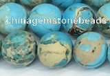 CDE1379 15.5 inches 10mm round matte sea sediment jasper beads