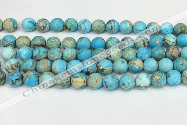 CDE1379 15.5 inches 10mm round matte sea sediment jasper beads